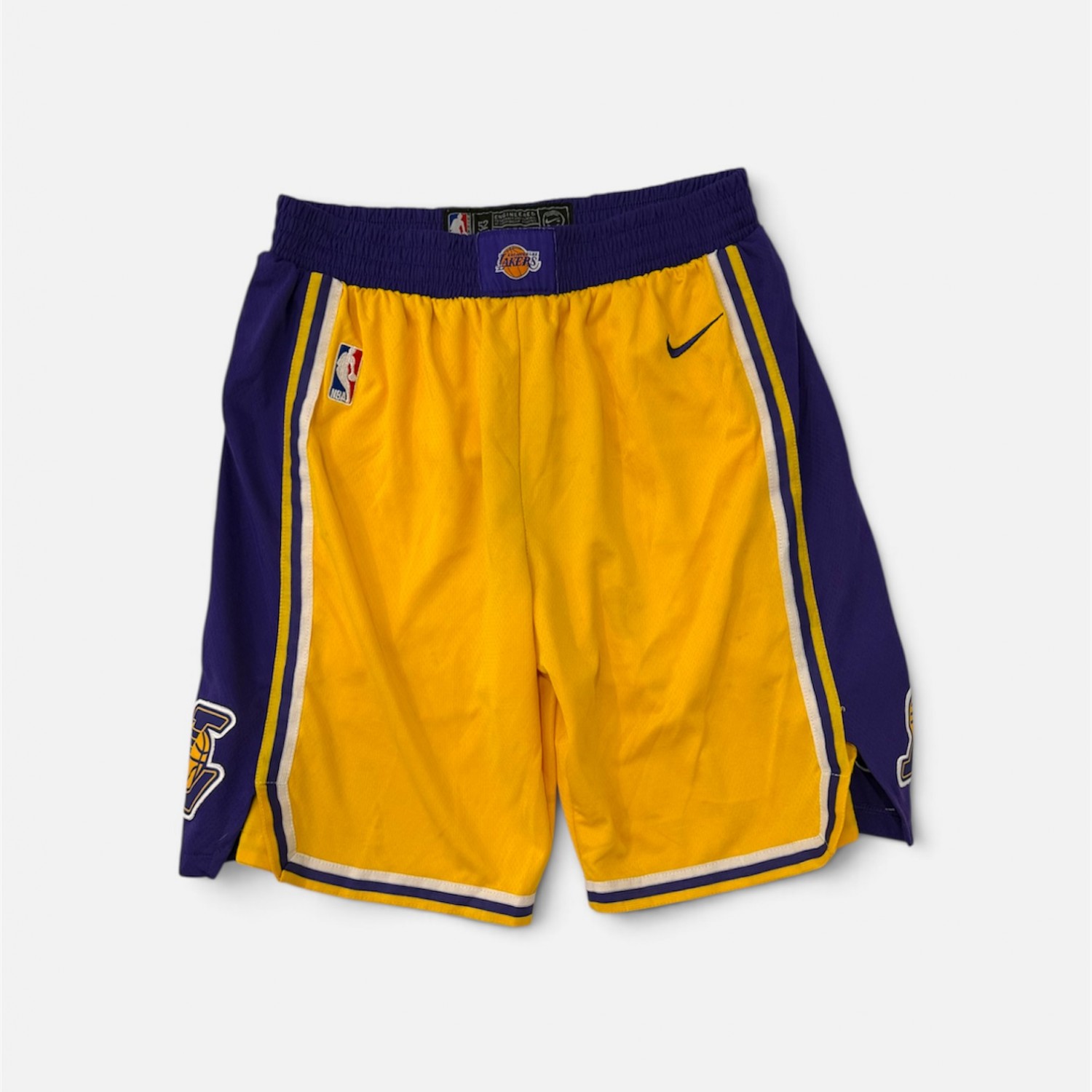 Nike NBA Los Angeles Lakers Ανδρική Βερμούδα Μπάσκετ Κίτρινη/Μωβ / Pre-Owned